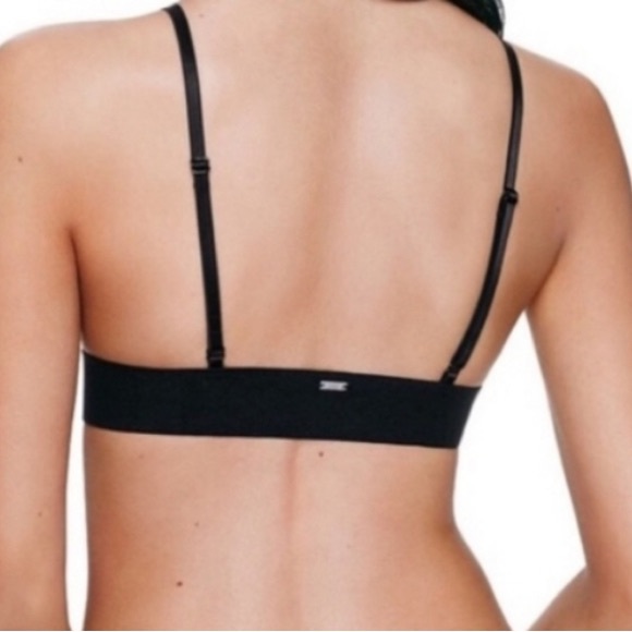 Victoria Secret Bralette - Black Embroidered Red Roses Triangle Bra / Size: L - Picture 6 of 9